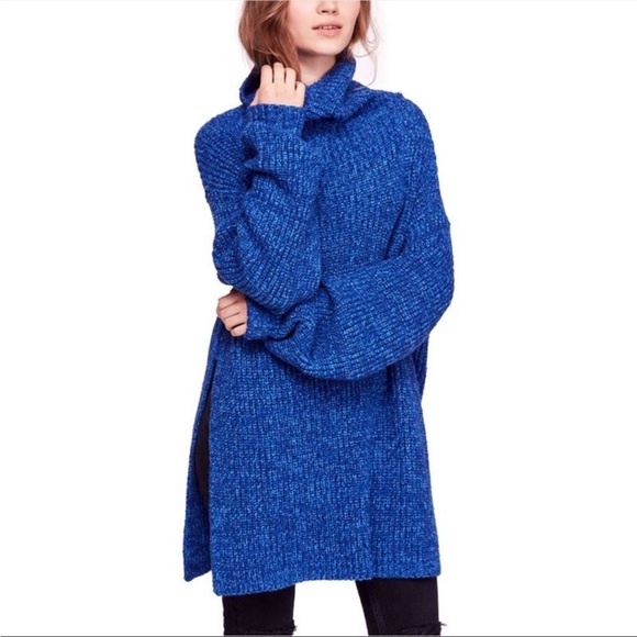 Free People Sweaters - Free People Eleven Turtleneck Tunic Knit Sweater